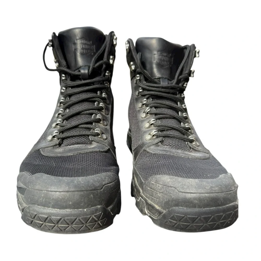 Harley-Davidson® Men's Parkwood Black Leather and Mesh Motorcycle Boot 13